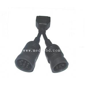 Truck Y Cable OBD2 16pin Female To J1708 6pin/ J1939 9pin J1962F To J1708/J1939 Y Cable