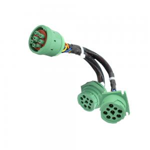 Type 2 split Y 9 pin green cable excellent connectivity and customization