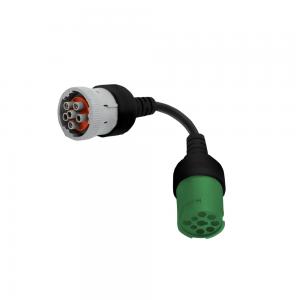Green 6 pin J1708 male to j1708 6 pin male cable