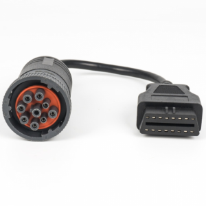 SAE ELD Deutsch J1939 Female To OBD II Female Cable 1ft/0.3m