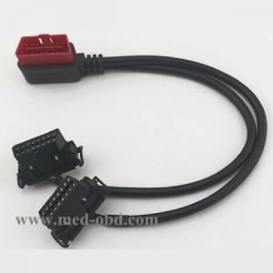Y Cable, Right-Angle J1962M To 2 J1962F, 1ft,OBD2 Splitter Y Cable