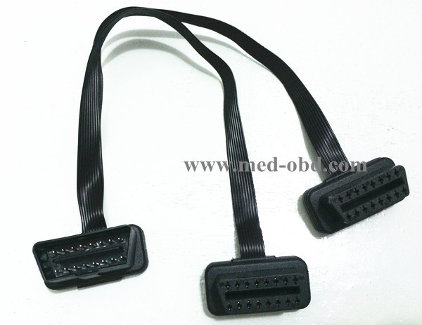Flat OBD2 Spitter Y Cable