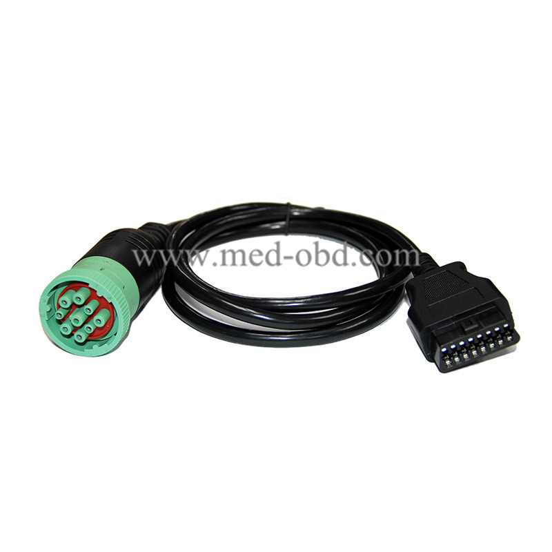 9 Pin Female Deutsch J1939 To 16 Pin J1962 OBD-II Female For GPS Trackers And Scan Tools 1.5m