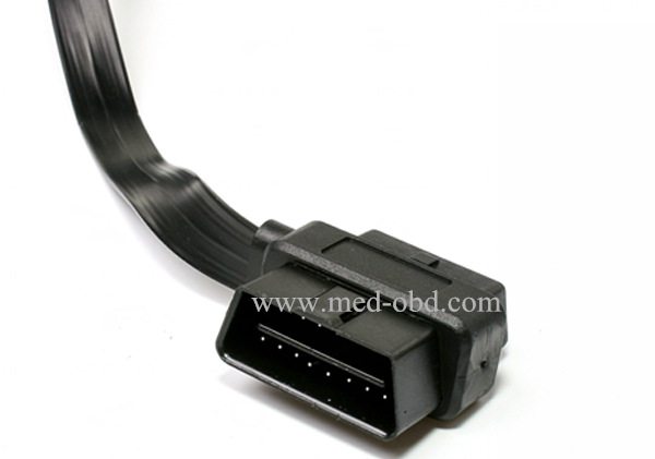 OBD2 Pass-Through J1962m/F To J1962f Flat Cable 0.5m