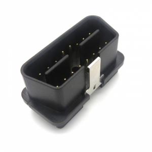 OBD2 Male Connector 16pin OBDII 24V Gold-Plated Terminal ABS Core Designed For No Theft GPS