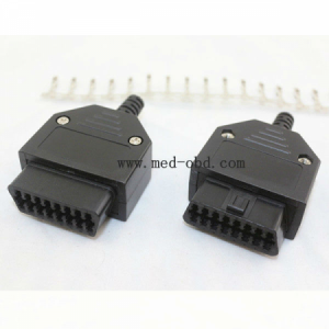 Assembled OBD2 Female Connector With Enclosure And Cable Strain Relief 16pin J1962f Female Plug