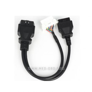 OBD2 Splitter Y Cable Male To 2 Female Connector White Connector