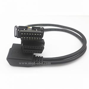 Right Angle OBD2 Y Cable Adapter For Honda Universal Snap In OBDII