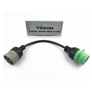 Low Profile Green J1939 Male To J1708 Female ELD Cable