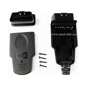 Black OBD2 Connector J1962m Plug With Enclosure And Cable Relief 16pin Male Connector