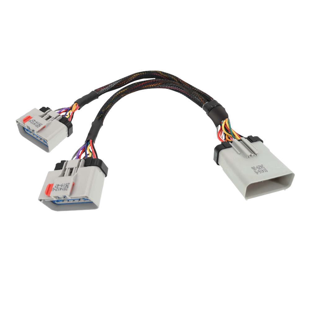 Rp-122614pin male to female to truck eld open end Y CABLE