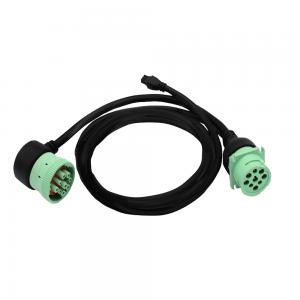  Green 9 pin J1939 male to 9pin J 1939 female can bus cable j1939 eld cable