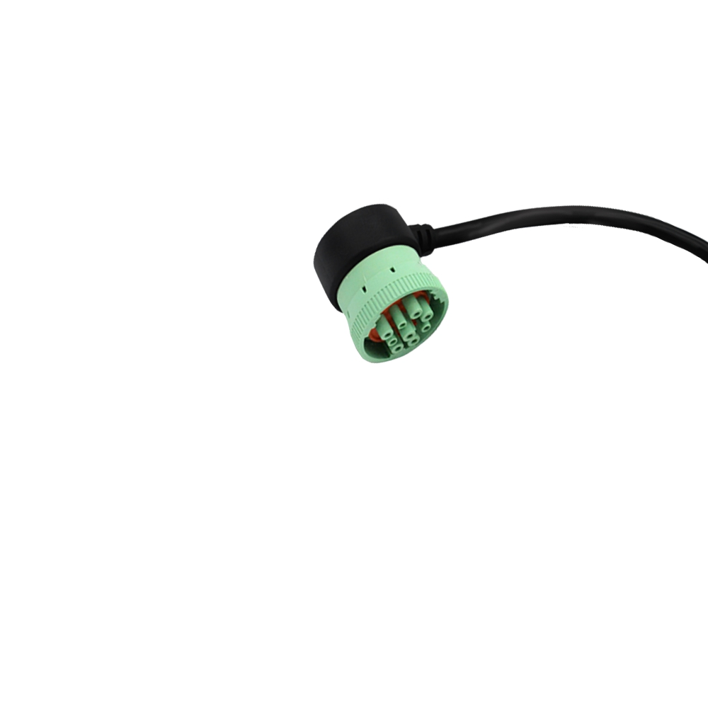 2021 Green 9 pin J1939 male to 9pin J 1939 female can bus cable j1939 eld cable