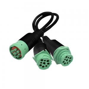 Professional y separator cable, truck diagnostic cable PA 66 J 1939 connector