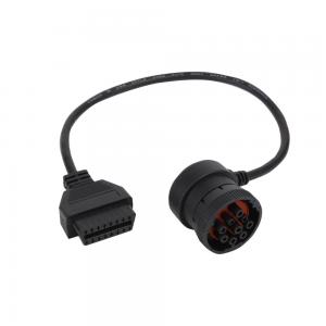 16Pin Female To J1939 9P Male OBD OBD2 J1939 Bus GPS Cable For Transport Equipment Dy Telematics, Fleet Management Or Truck