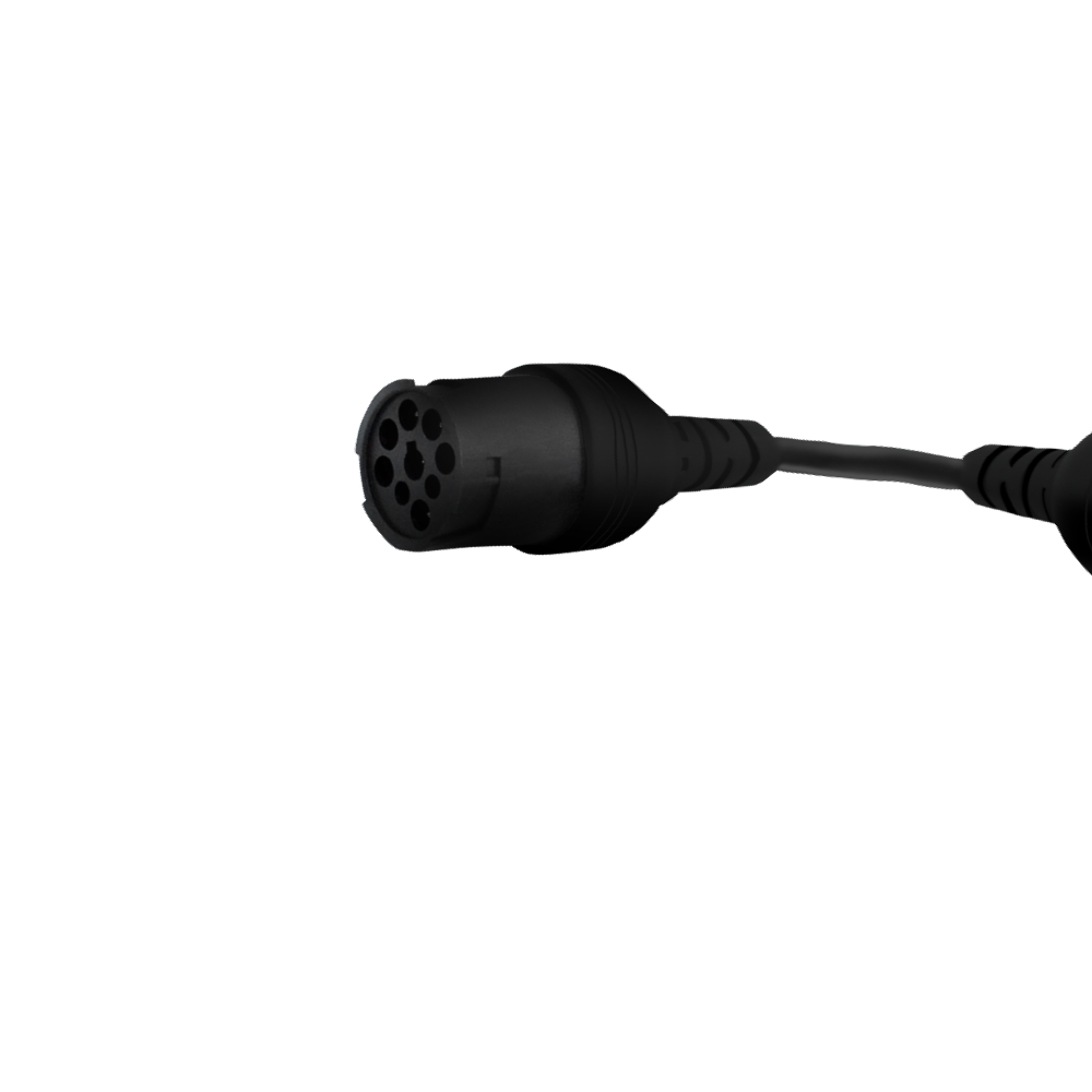 Type 1 Black J 1708 cable female to male, rugged and durable