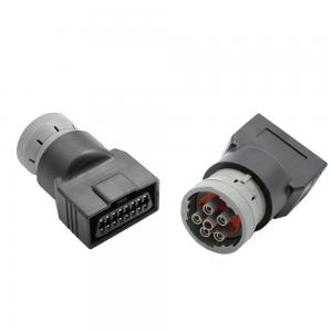 9 pin J 1939 male to j 1962 OBD 2 OBDII 16 pin male adapter