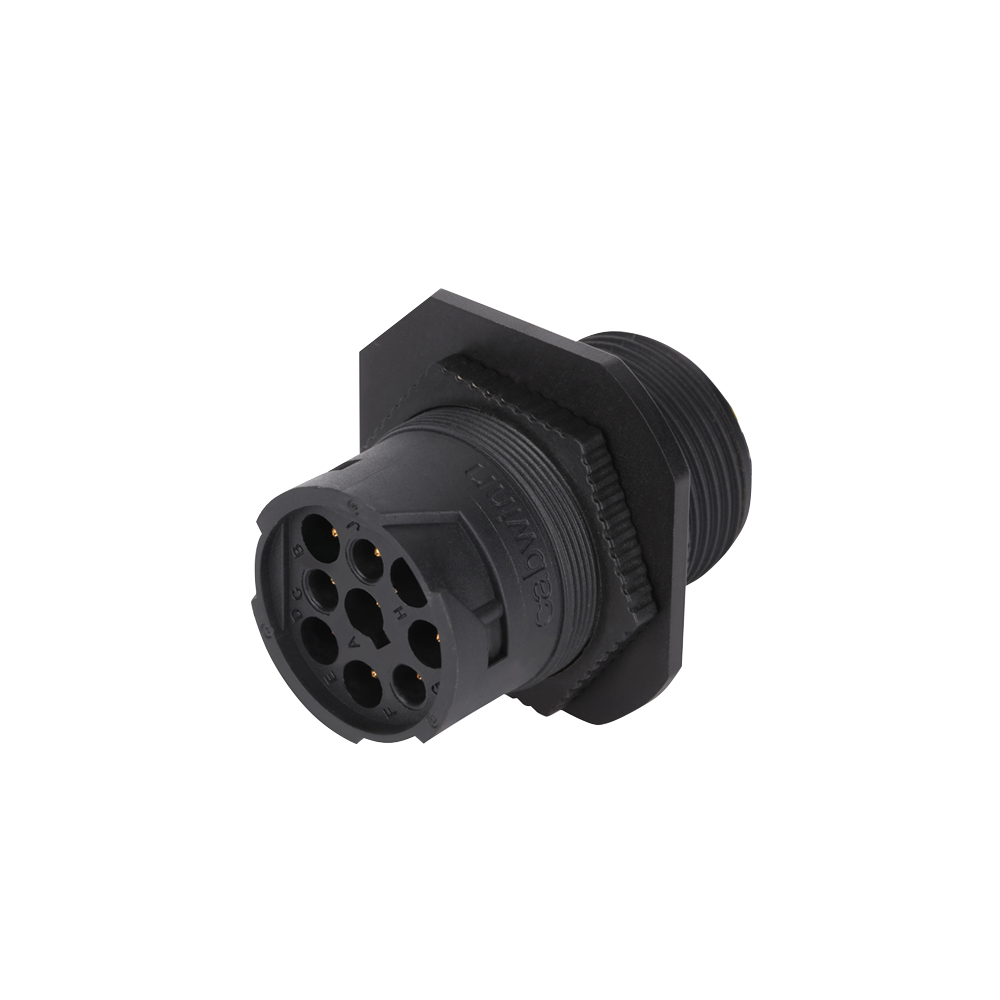 Threaded 1-aminophenol J 1939 pin connector J 1939 diagnostic connector