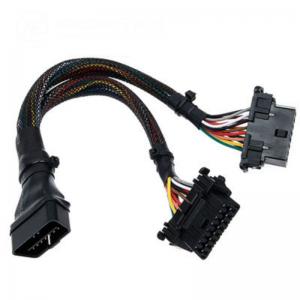 30cm Military cable OBD2 1 to 2 extension cable automobile computer connection adapter plug male and female 16 pin