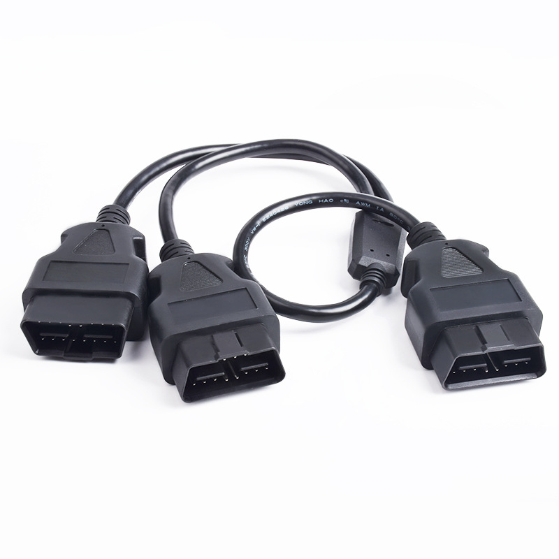 Cable Builders Inc OBD2 Pass-Through Cable Harness - 16 Pin Male To Female - 2C Cord For GPS Tracker - Model 821600