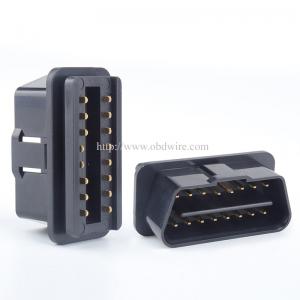 Automotive male connector OBD2 16pin connector gold plated bent pin male OBD plug J1962M
