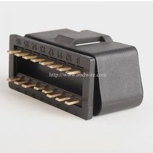OBD2 16pin pin male connector gold plated nickel plated connector OBD plug car interface 12V